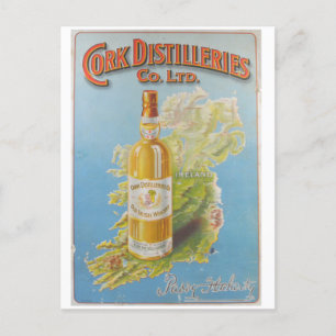 Kork Ireland Whiskey Distillery Postcard Vykort