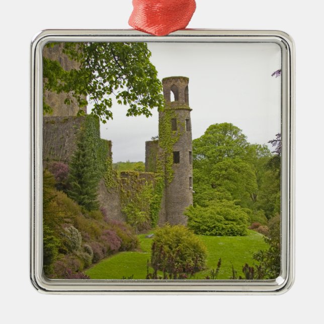 Kork, Irland. Den ökända Blarney Castle 2 Julgransprydnad Metall (Framsidan)