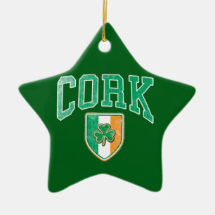 KORK Irland Julgransprydnad Keramik