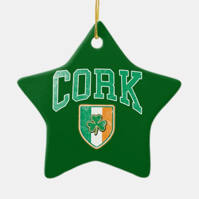 KORK Irland Julgransprydnad Keramik (Framsidan)