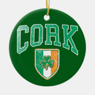 KORK Irland Julgransprydnad Keramik