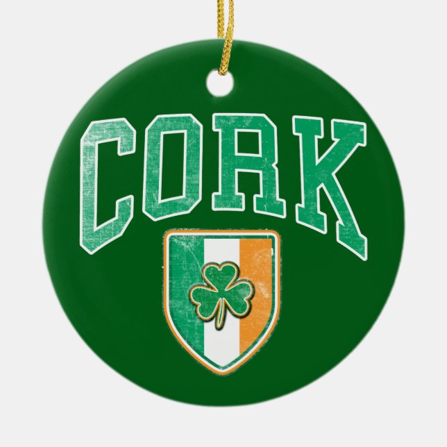 KORK Irland Julgransprydnad Keramik (Framsidan)