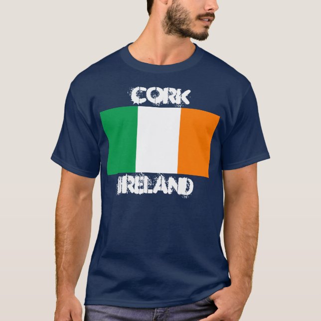 Kork, Irland med Irland flagga T-shirt (Framsida)
