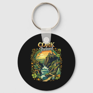 Kork Irland resa semester resor irländsk souvenir Nyckelring