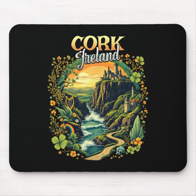 Kork Irland Semester Resa Irländsk Souvenir  Musmatta (Framsidan)