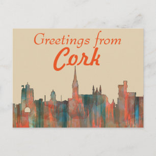 KORK, IRLAND SKYLINE VYKORT
