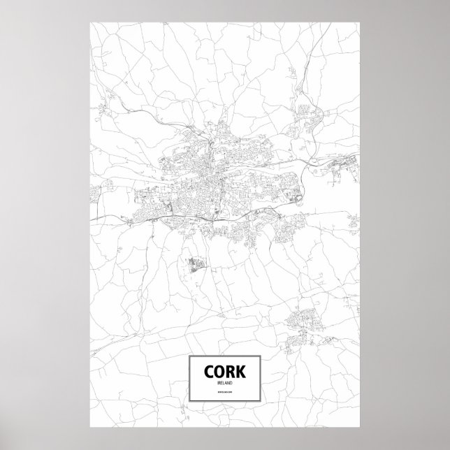 Kork, Irland (svart på vitt) Poster (Framsidan)