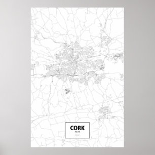 Kork, Irland (svart på vitt) Poster