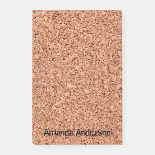 Kork med Personlig text Post-it Block