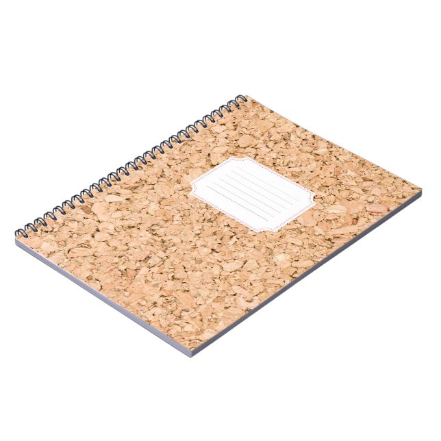 Kork oak mönster anteckningsbok med spiral (Vänstra Sidan)