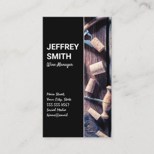 Kork och vinöppnare visitkort