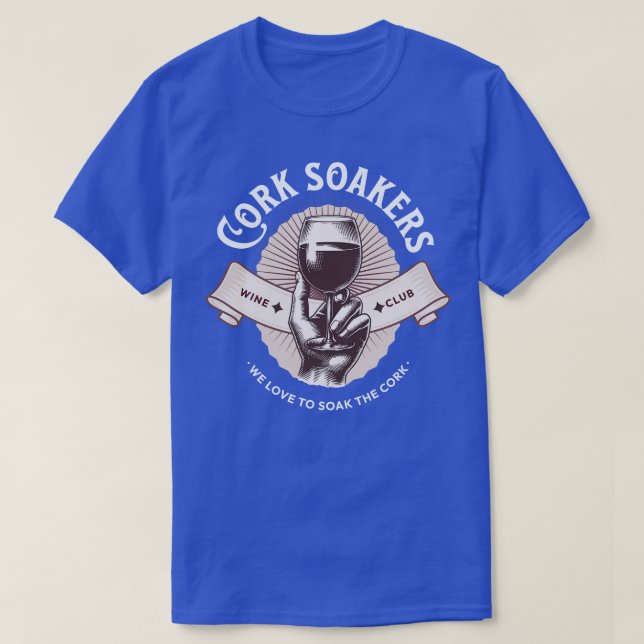Kork Soakers Vin Klubb Vi kärlek för att avdunsta  T Shirt (Design framsida)