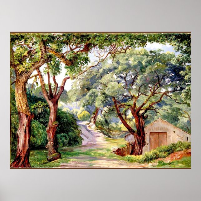 Kork Träd i Cintra nära Lissabon, Poster (Framsidan)