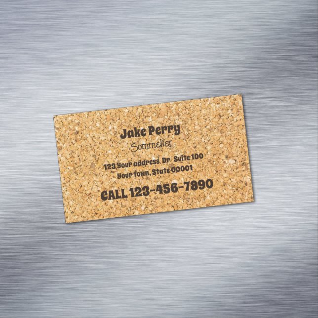 Kork Vin konsult Magnetiska Visitkort (In Situ)