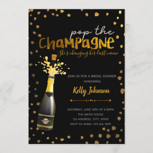 Korka champagne festinladning inbjudningar