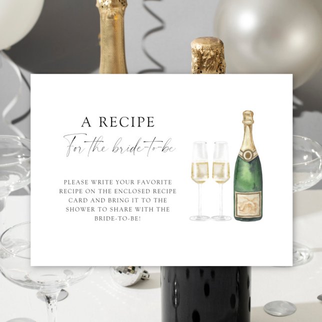 Korka champagne - Recept för blivande bruden Tilläggskort (Skapare uppladdad)
