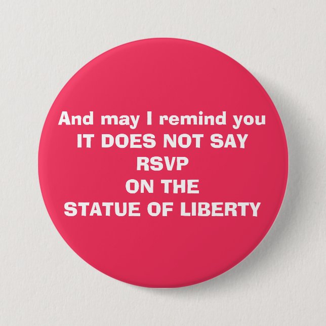 Korkat mot invandringförbud knapp (Framsida)