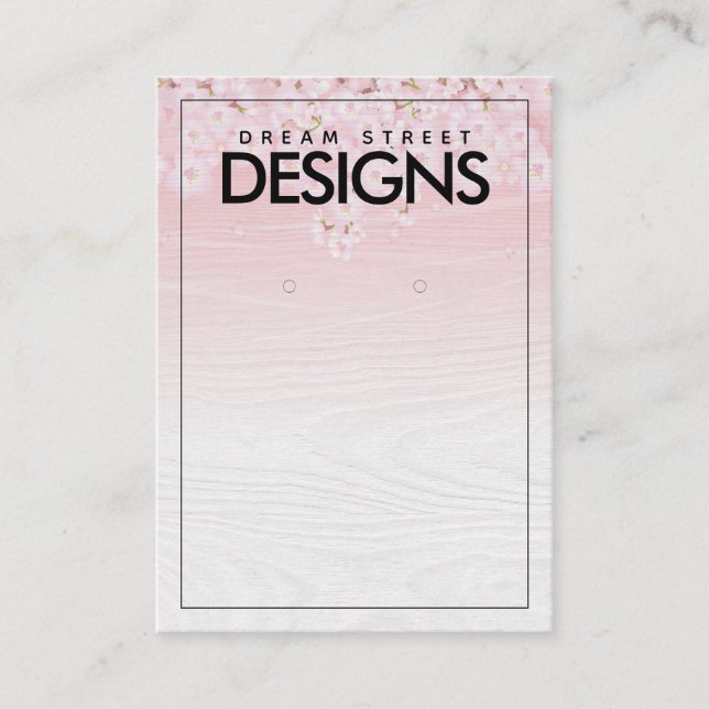 Körkort för Blommar Visning av träavläsning Visitkort (Framsida)