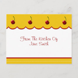 Körkort för recept för Cherry Älskare Vykort