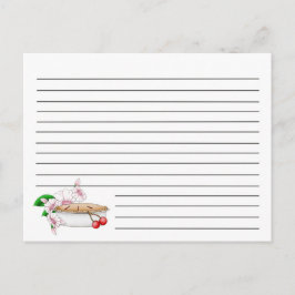 Körkort för recept för Cherry Paj Vykort