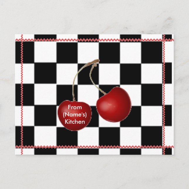 Körkort för recro-recept för körsry vykort (Framsida)