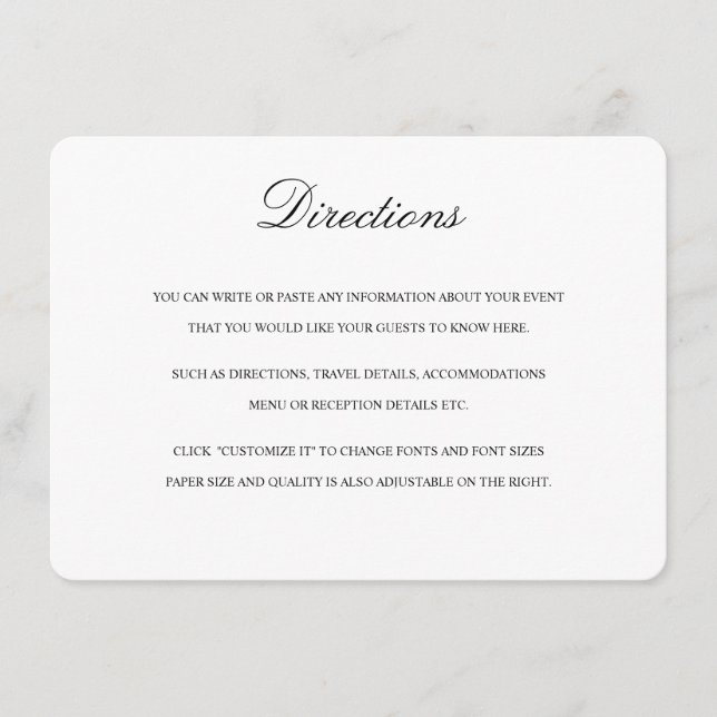 Körkort med Karta i svartvitt Tilläggskort (Framsida)