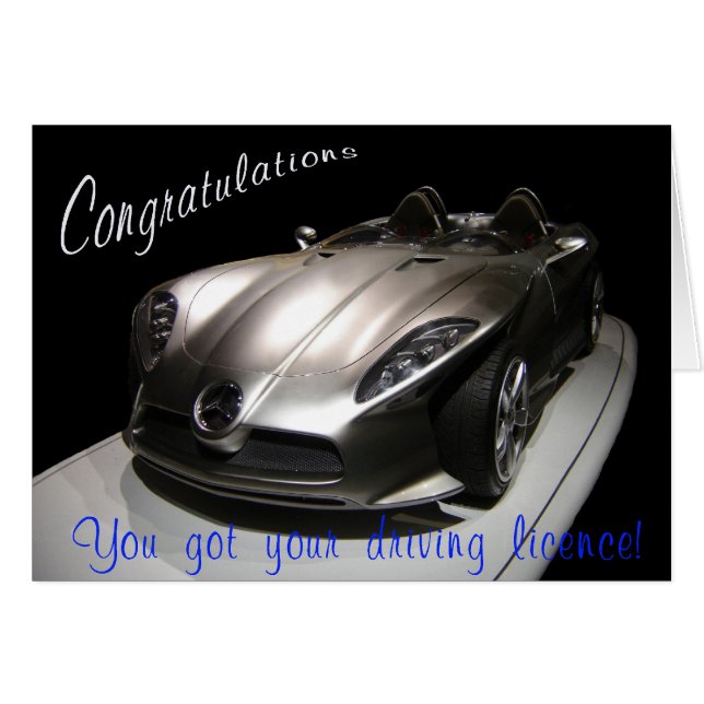 Körkortet har godkänts hälsningskort (Framsidan Horizontal)