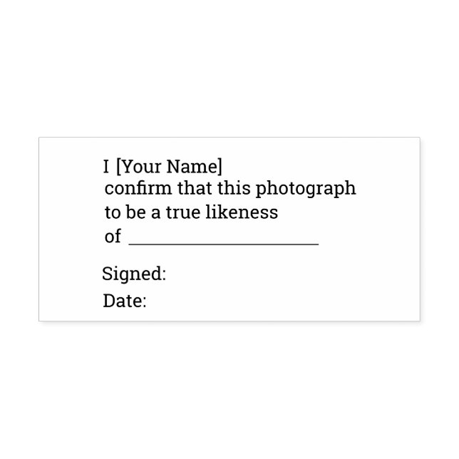 Körkortsfotocertifiering Frimärke Självfärgande Stämpel (Design)