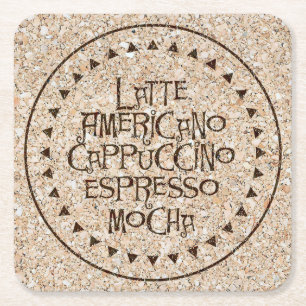 Korkrundaunderlägg Underlägg Papper Kvadrat