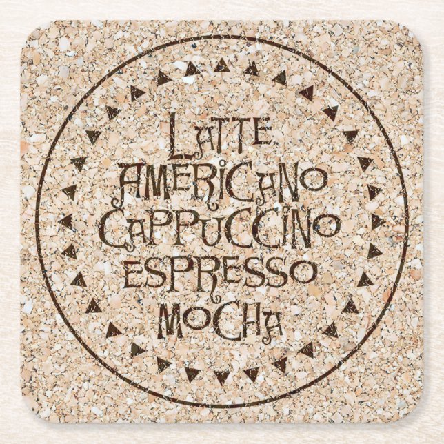 Korkrundaunderlägg Underlägg Papper Kvadrat (Framsidan)