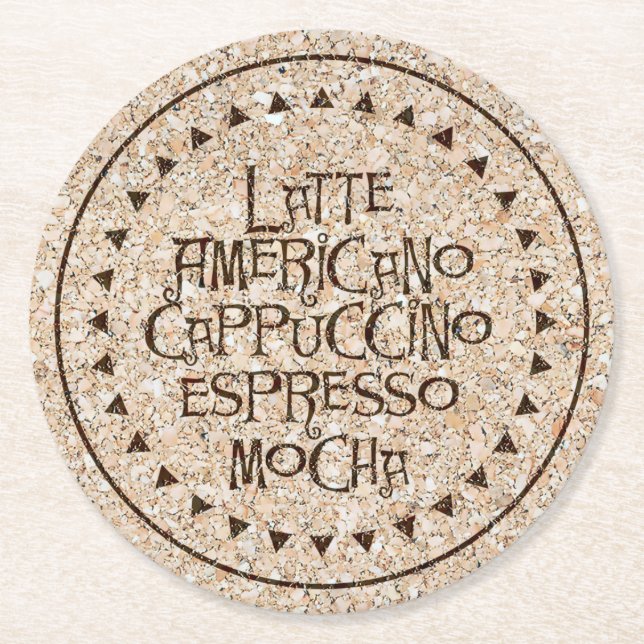 Korkrundaunderlägg Underlägg Papper Rund (Framsidan)