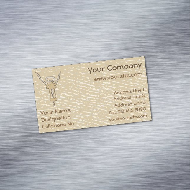 Korkskruv Affärskort Magnet (In Situ)