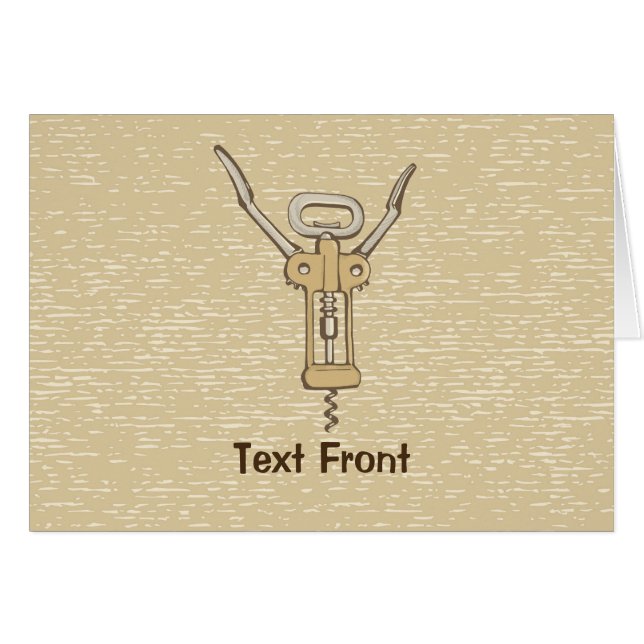 Korkskruv Hälsningskort (Framsidan Horizontal)