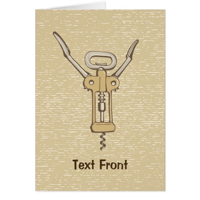 Korkskruv Hälsningskort (Framsidan)