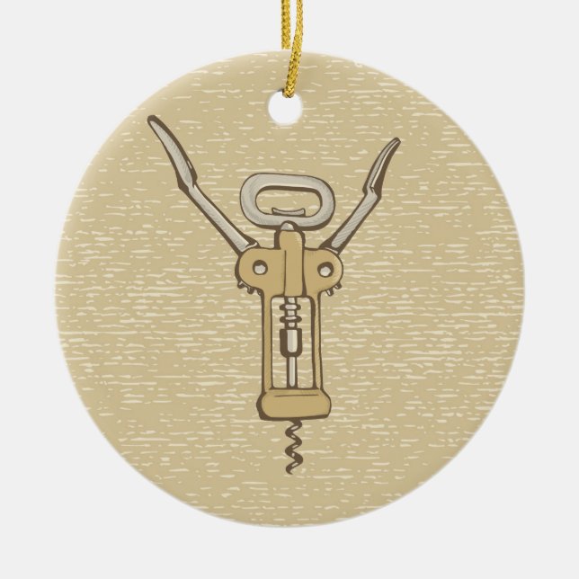 Korkskruv Julgransprydnad Keramik (Framsidan)