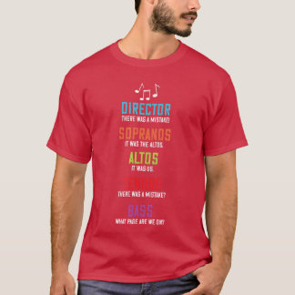 Körledare Director Sopraner Altosenorer Bas Kör T Shirt
