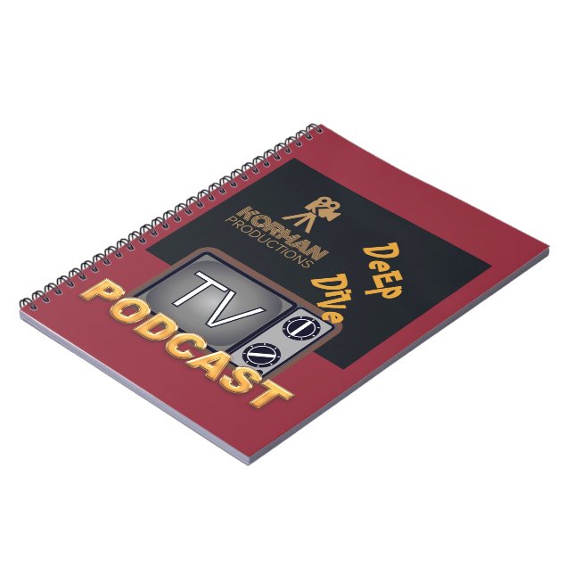 Korman Productions Deep Dive TV Podcast Anteckningsbok (Vänstra Sidan)