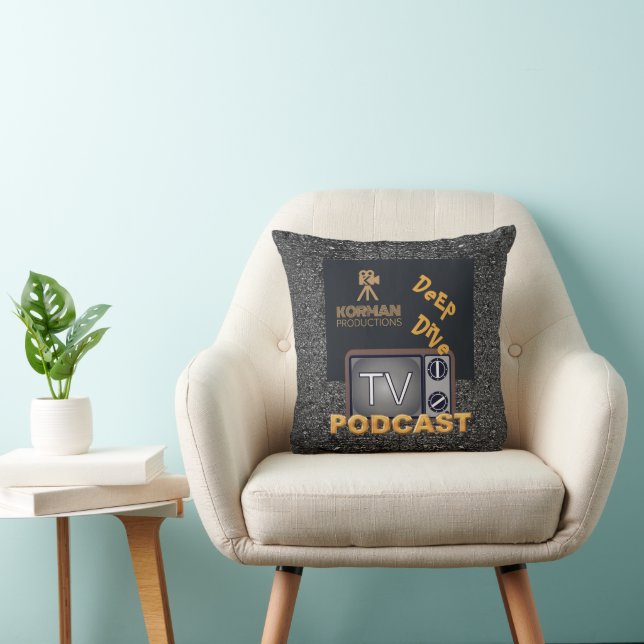 Korman Productions Deep Dive TV Podcast Kudde (Stol)