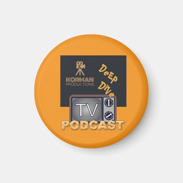 Korman Productions Deep Dive TV Podcast Magnet (Framsidan)
