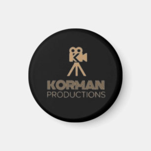 Korman Productions YouTube Channel Logotyp Round Magnet