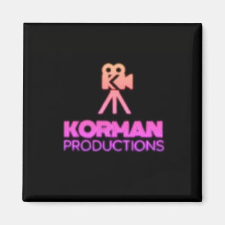 Korman Productions YouTube Channel Rosa Logotyp Magnet