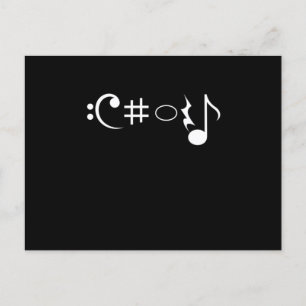 Körmusiknoter Sångare Sång Musiker Present Vykort