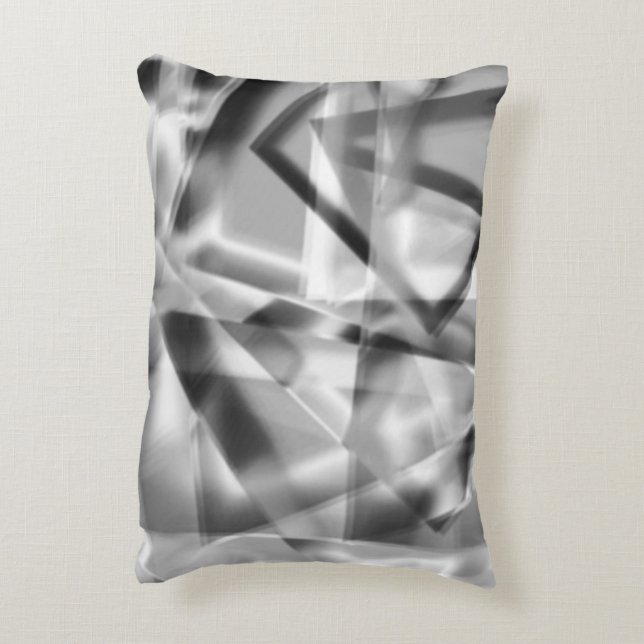 Korn av kvadratiskt biet av akrylsyra, grått till  prydnadskudde (Baksidan(Vertikal))