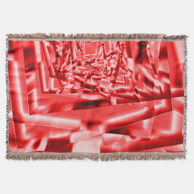 Korn av lutande fyrkanter, rött till vitaktigt. filt (Framsidan)