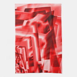 Korn av lutande fyrkanter, rött till vitaktigt. kökshandduk