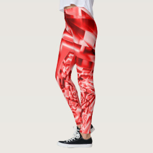 Korn av lutande fyrkanter, rött till vitaktigt. leggings