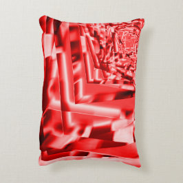 Korn av lutande fyrkanter, rött till vitaktigt. prydnadskudde