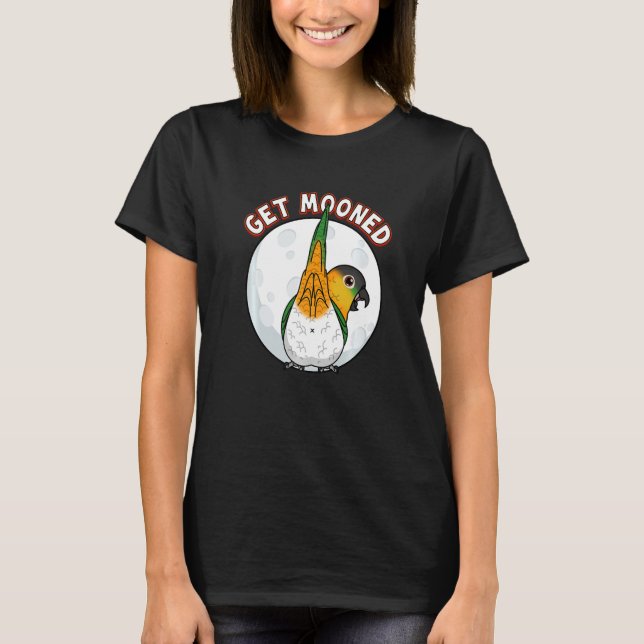 Korn i Parrot Underflufers i svart C T Shirt (Framsida)
