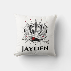 Korn till Sten eget namn Kids Guitar Rocker Kudde