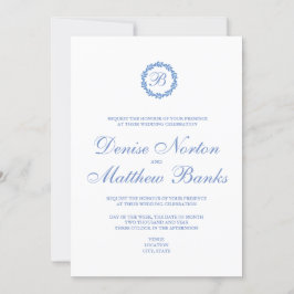 Kornblå bröllopsinbjudan inbjudningar